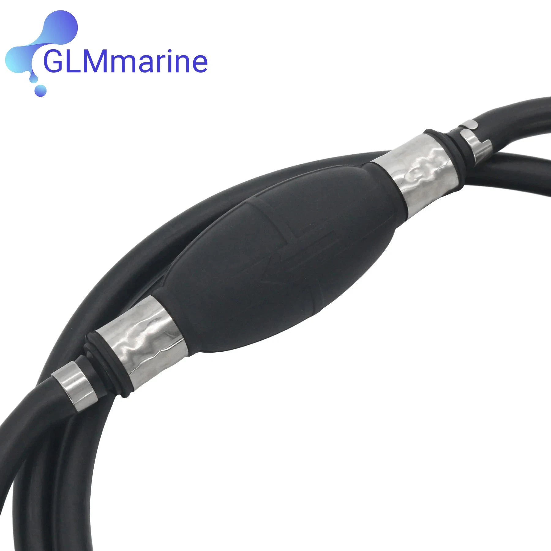 8mm Boat Fuel Gas Hose Line Assembly W/ Primer Bulb Fits for Yamaha Tohatsu OMC Honda Johnson Suzuki 4 To 200 HP Outboard Motor