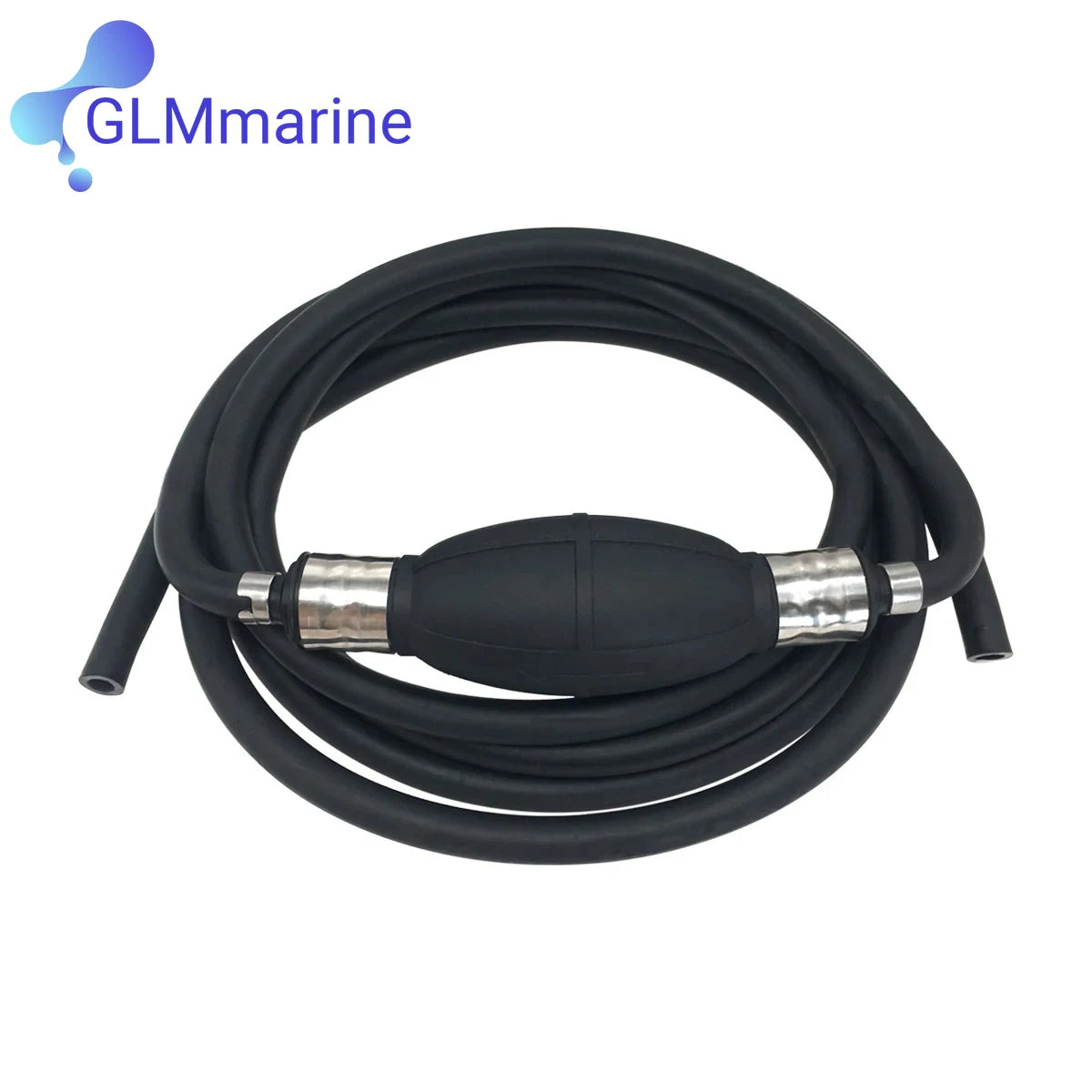 8mm Boat Fuel Gas Hose Line Assembly W/ Primer Bulb Fits for Yamaha Tohatsu OMC Honda Johnson Suzuki 4 To 200 HP Outboard Motor