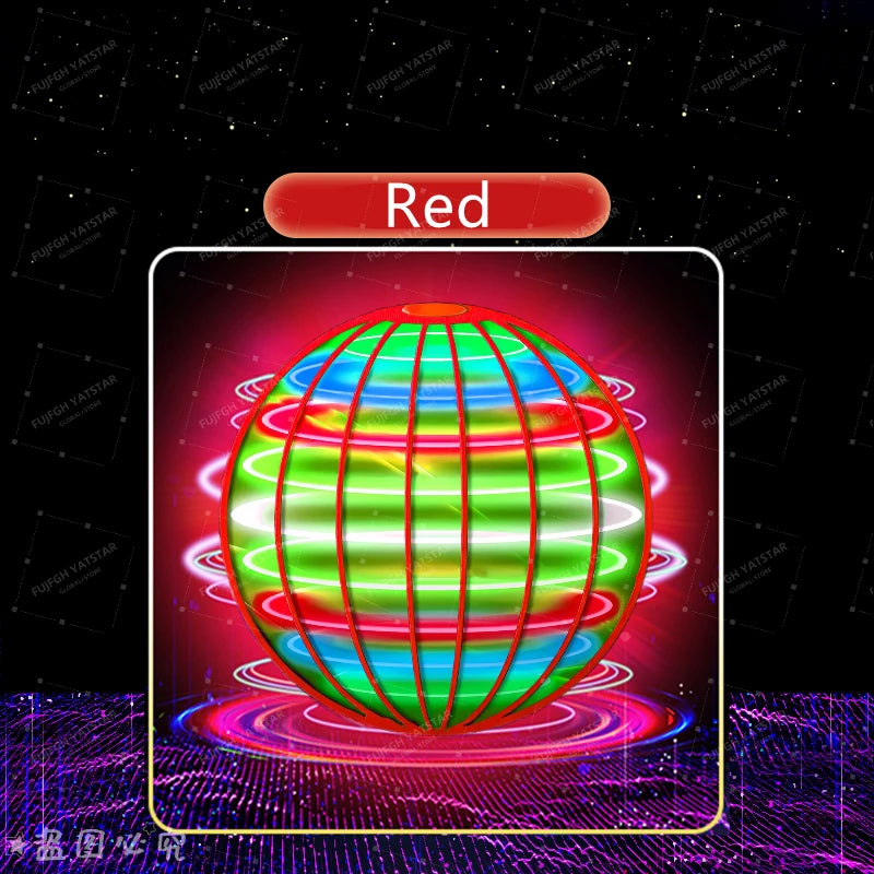 Auto Spinning LED UFO Flying Ball Floating Magic Flying Orb Outdoor Sports Toy Children Birthday Gift