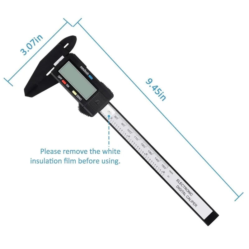 1PC Plastic Digital Vernier Caliper Digital Display Caliper Mini Text Play Caliper Student Vernier Ruler 0-150mm Measuring Tool