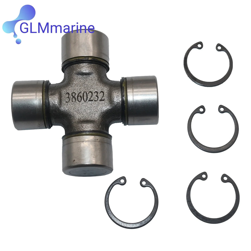 2 Set U-Joint Cross Kit OEM Replacement 3860232 for Volvo Penta 854619 for MerCruiser 865496A01 865510T Marine Engine Parts