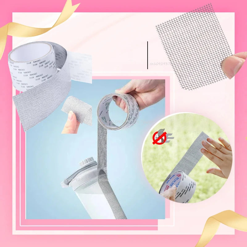 Anti-mosquito Mesh Window Net Screen Repair Tape Repair Broken Hole Window Waterproof Patch Net Self-adhesive Mesh Tape Tool