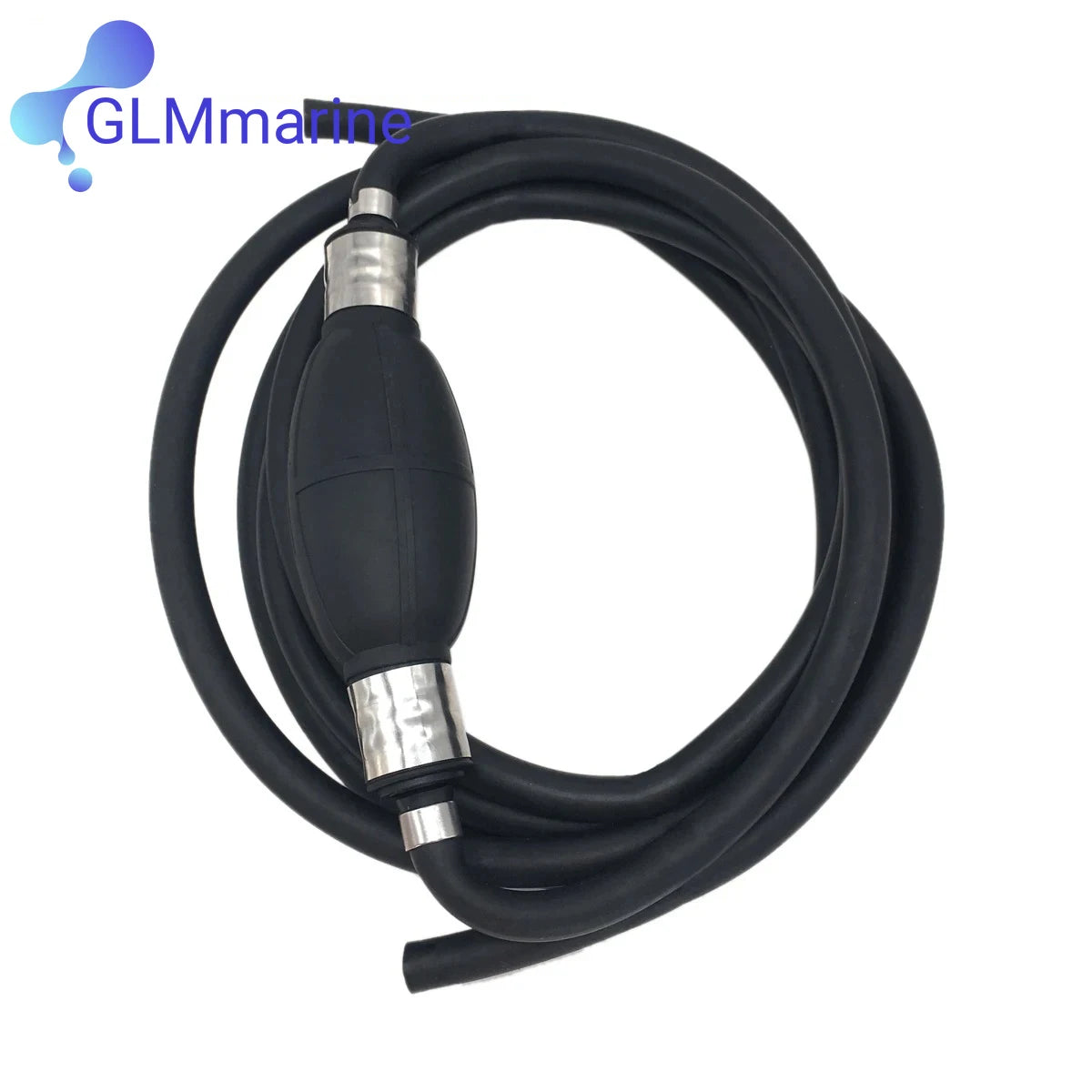 8mm Boat Fuel Gas Hose Line Assembly W/ Primer Bulb Fits for Yamaha Tohatsu OMC Honda Johnson Suzuki 4 To 200 HP Outboard Motor