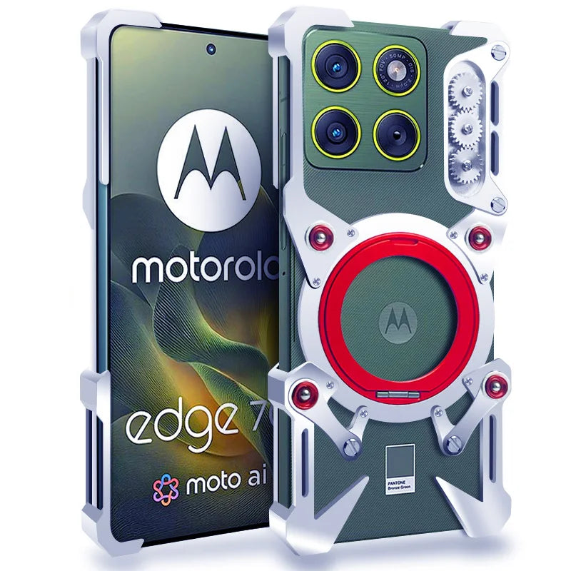 Luxury Thor Heavy Duty Armor Metal Aluminum Phone Case For Motorola Moto Edge 70 60 50 X50 Pro Ultra Back Fundas Coques Bumper