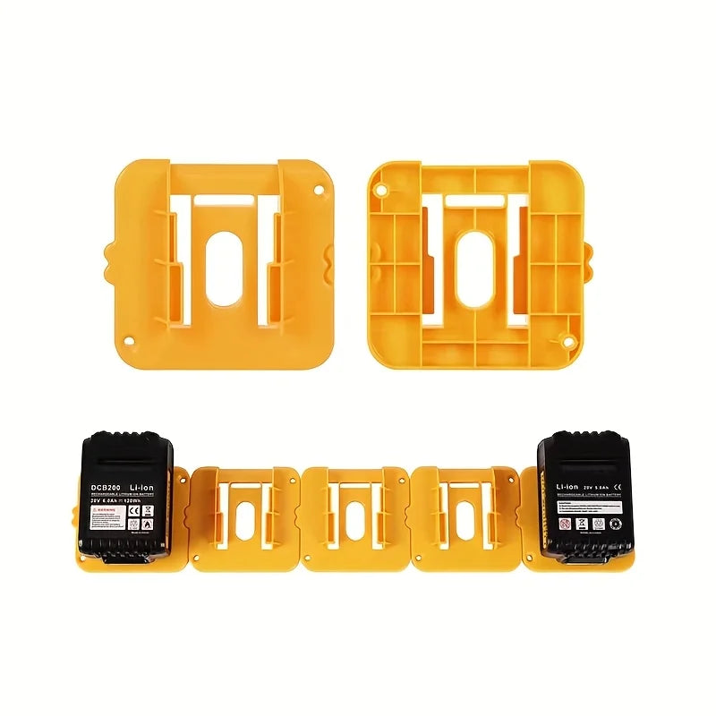 3PCS Battery Holder Bracket For Dewalt 20V Battery Mounts Dock Holder For DCB200 DCB201 DCB202 Batteries Wall, Work Van, Shelf
