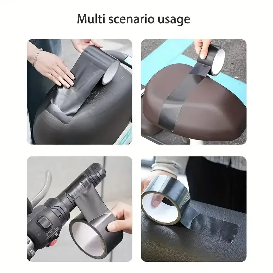 Black Leather Repair Tape for E-Bike Seat Chair Sofa Cushion Strong Adhesion Furniture Maintenance Tool