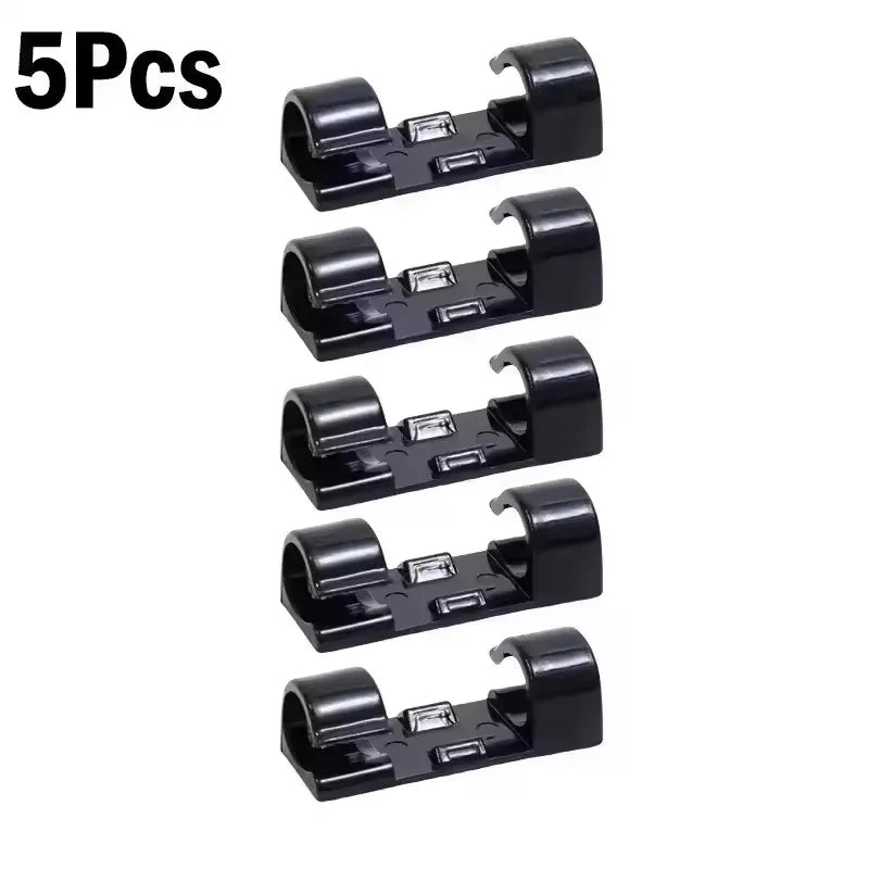 Cable Clips Organizer Drop Wire Holder Cord Management Self-Adhesive Cables Manager Fixed Clamp Wire Winder For Home Office Car