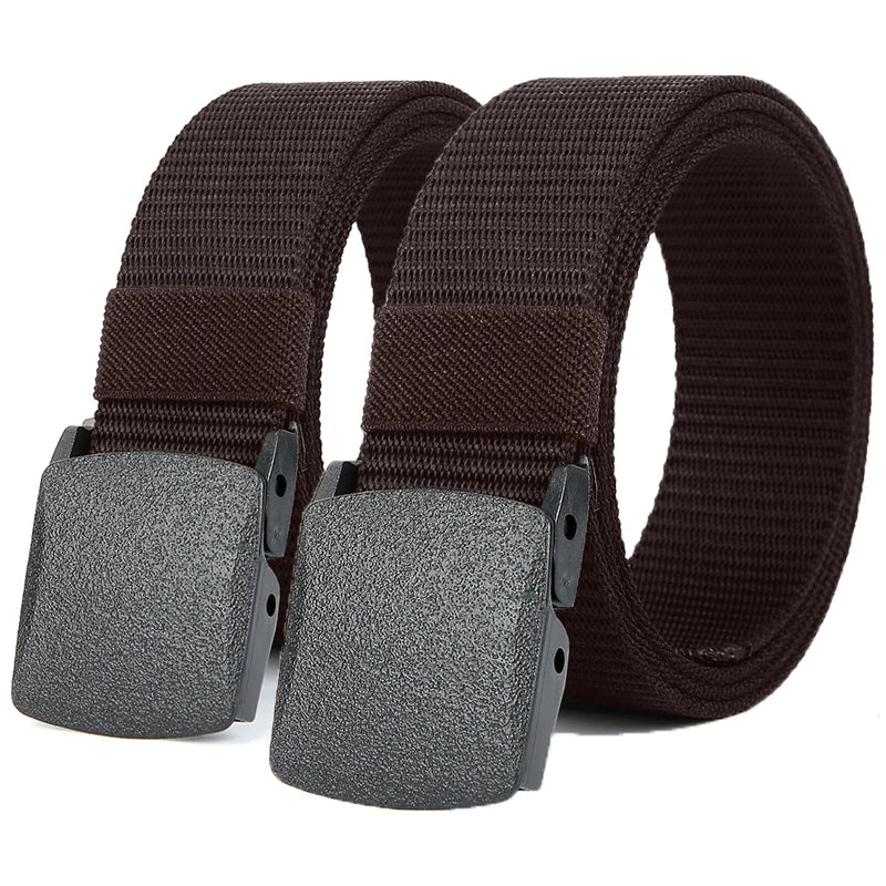 Canvas Nylon Tactical Belt Non-metallic Anti Allergy Ideal For Outdoor Training Security Check And Daily Pants Wearing Use