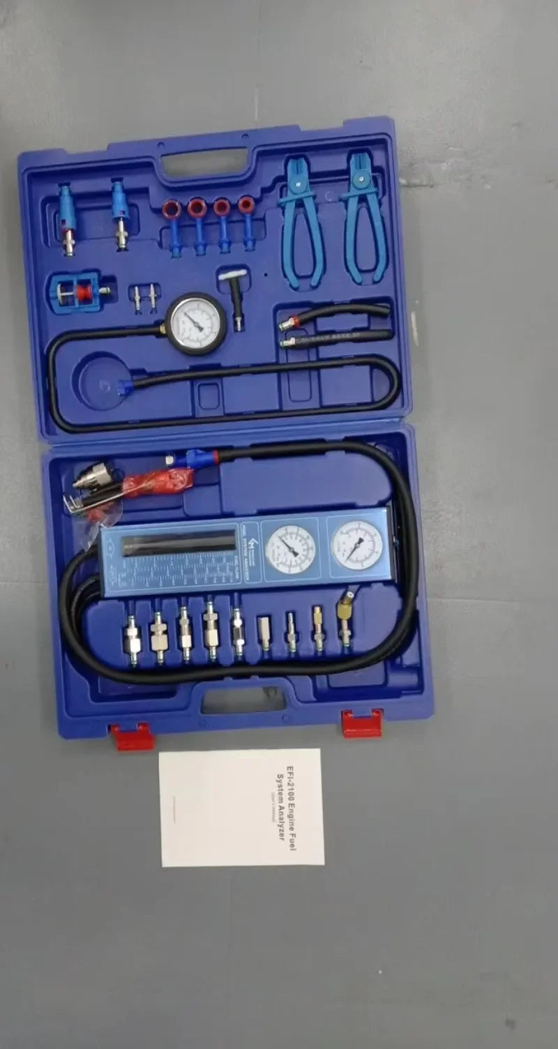 Car Engine Fuel System Tester With Flow Meter EFI2100 Fuel Pressure Test Flow Auto Repair Tool