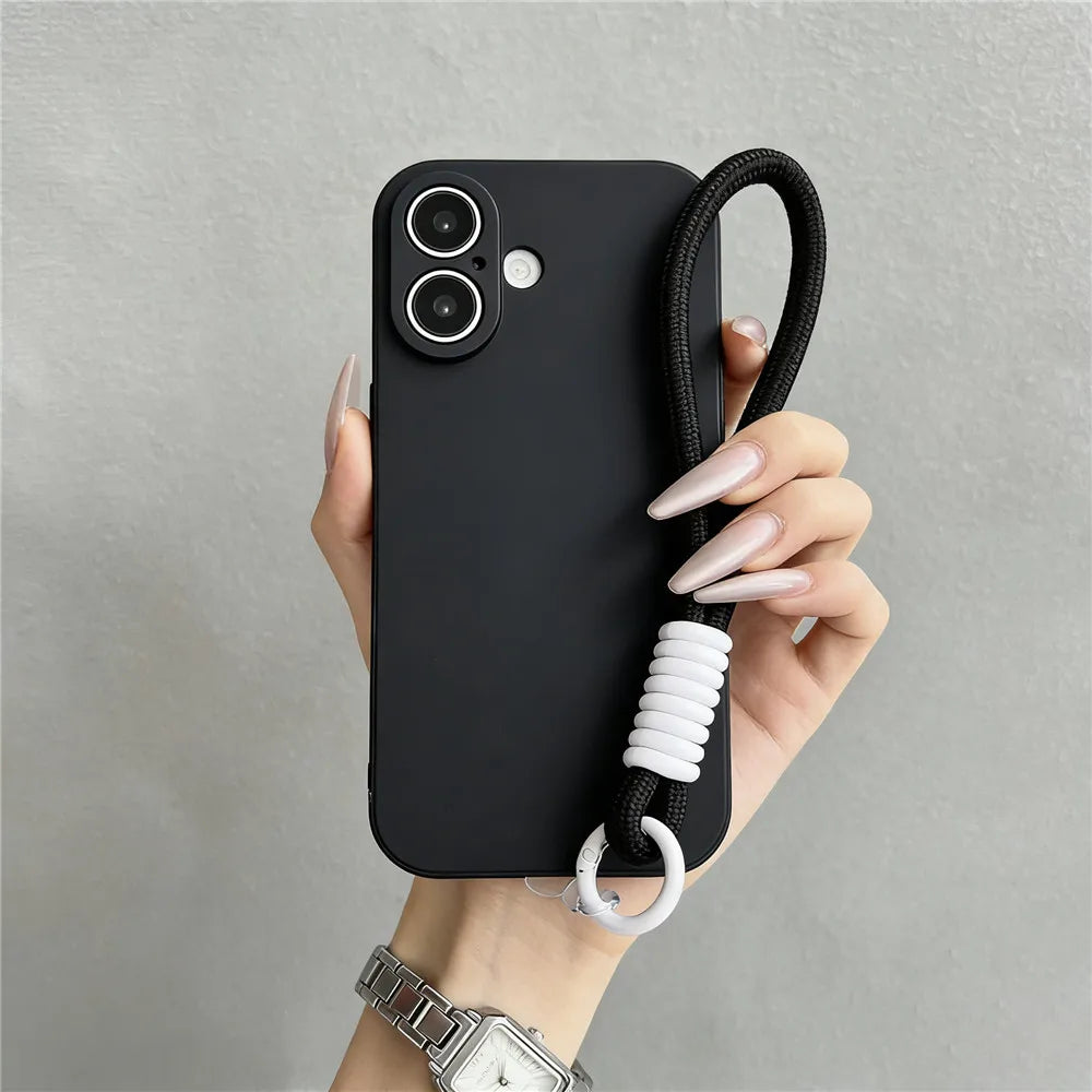 Fashion Silicone Liquid Case For Motorola MOTO Edge 70 Fusion Plus 60 Fusion 50 Neo G77/67 G86 G56 Strap Anti-Drop Protect Cover