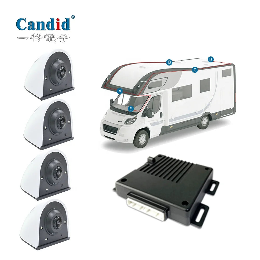 Airow auto Aurround View Monitor System 360 Degree Camera Bird View System for Bus/Van/RV