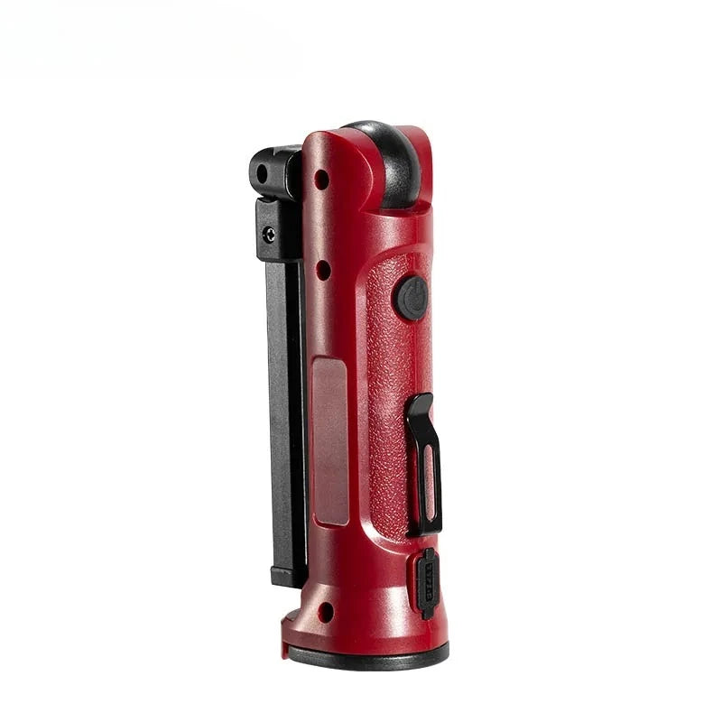 COB LED Work Light Rechargeable Folding Flashlight Outdoor Camping Car Repair Lighting Portable Lamps with Magnetic Hanging Hook
