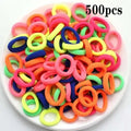 200-1000pcs Women Girls Colorful Nylon Elastic Hair Bands Ponytail Hold Small Hair Tie Rubber Bands Scrunchie Hair Accessories
