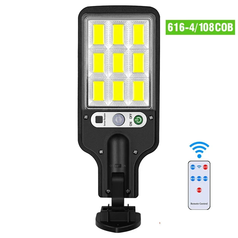 12000LM Powerful Solar Wall Lamp with Remote Outdoor IP65 Waterproof LED Floodlight with Sensor Garden Yard Lantern Street Light