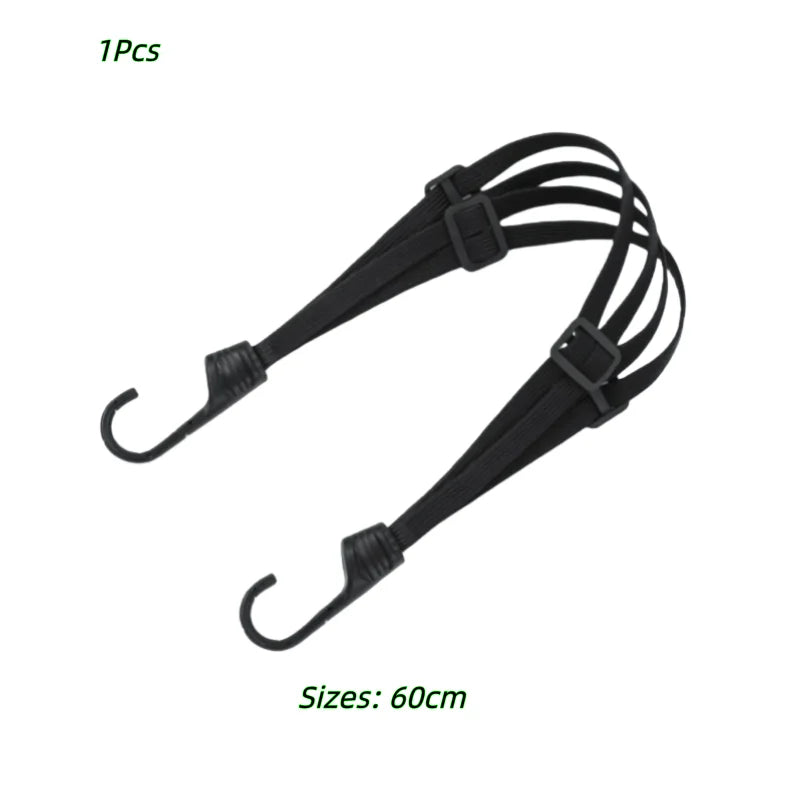 Adjustable Motorcycle Helmet Strap | Elastic Fixing Rope for Securing Helmet to Back Seat (60cm/90cm) - Anti-Loss Design