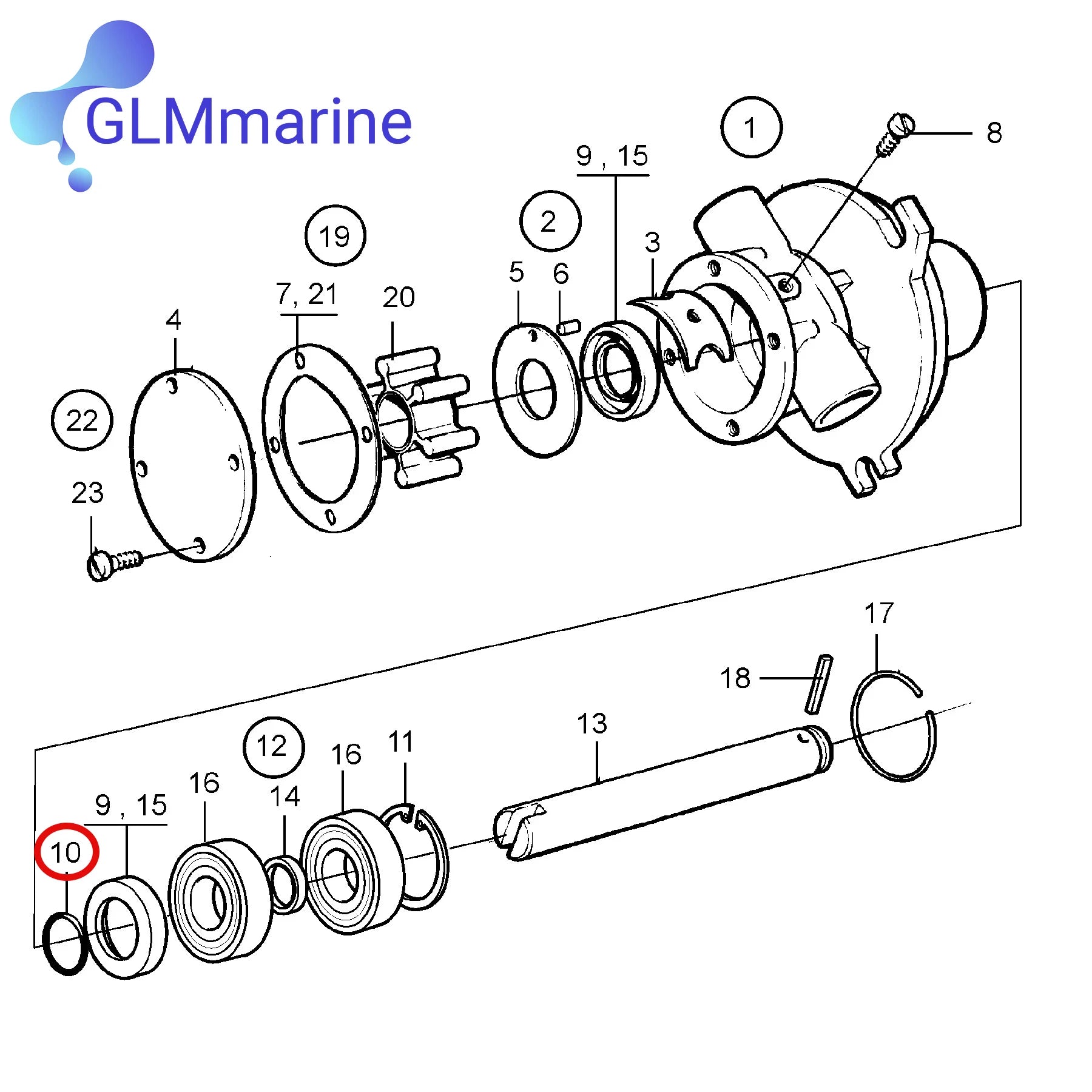 2Pcs O-ring 925055 for Volvo Penta Outboard 2001 230A AD30A AQ125B AQ290 D1-13 MD11 Series Engine 3551570 926032 45030 18-7180