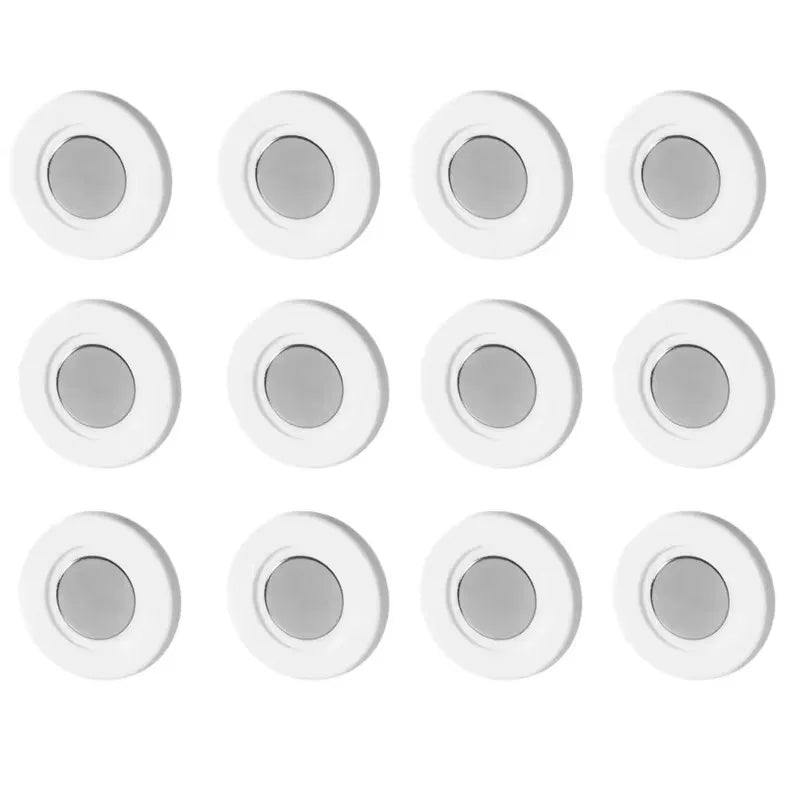 3/6pcs No Drill Magnetic Remote Holder - Wall Mount for TV/AC/DVD Remotes, White Space-Saving Design