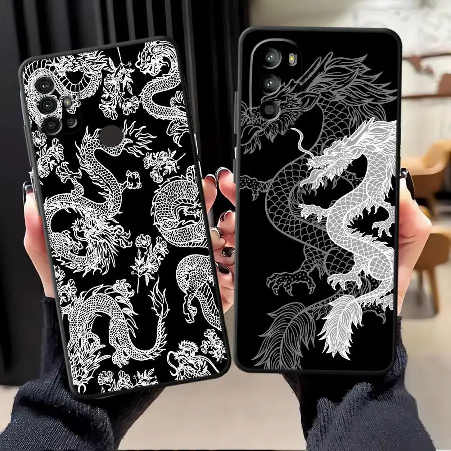Cool Chinese Dragon Soft Back Phone Cover Case for Moto S30 Pro X30 Pro Edge 20 30