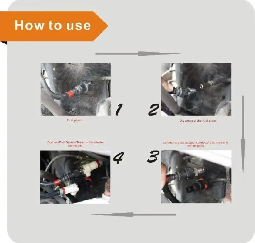 Car Engine Fuel System Tester With Flow Meter EFI2100 Fuel Pressure Test Flow Auto Repair Tool