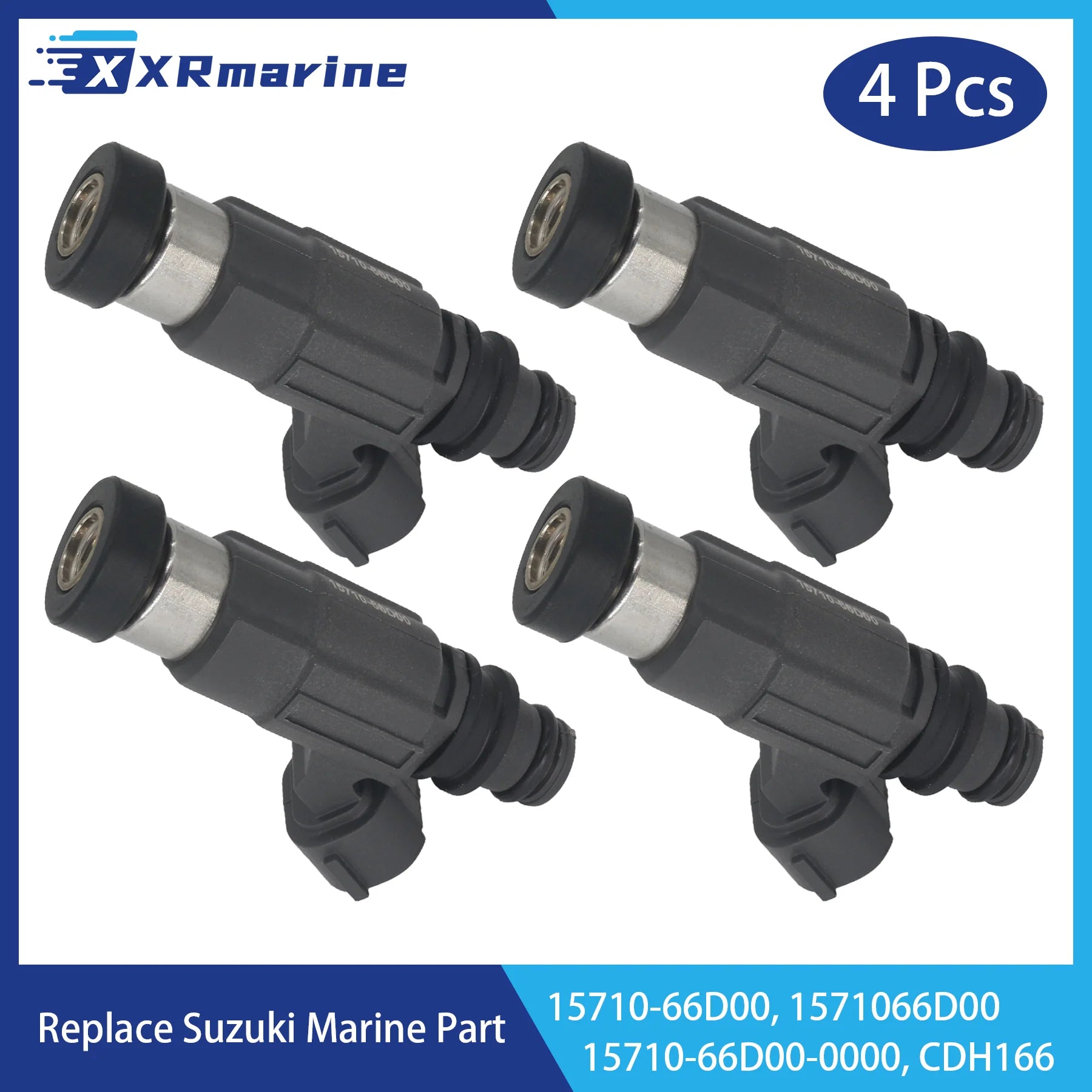 4 Pcs Fuel Injectors 4 Holes 15710-66D00 CDH166 for Suzuki 4-Stroke Outboard Engine DF 60 70 HP Escudo Grand Vitara 1571066D00