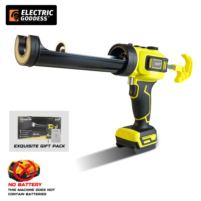 Cordless Electric Glass Caulking Gun Multifunctional Adjustable Speed Filling Glue Gun For Dewalt 20V Battery Pin(No Battery)