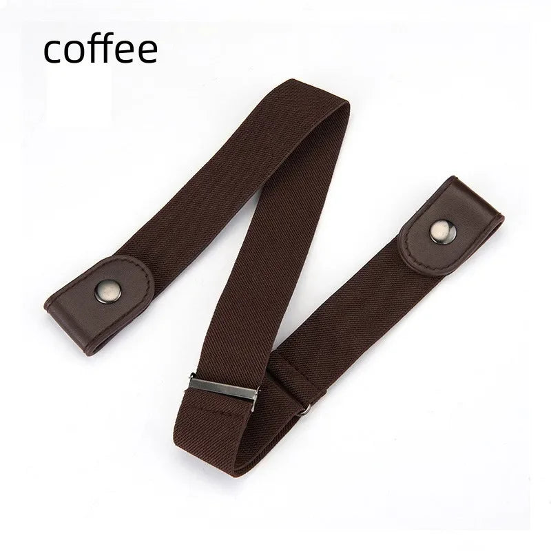 Buckle-Free Invisible Elastic Belt Adjustable Stretch Waist Band for Women Men Jean Pants Dress No Buckle Easy to Wear