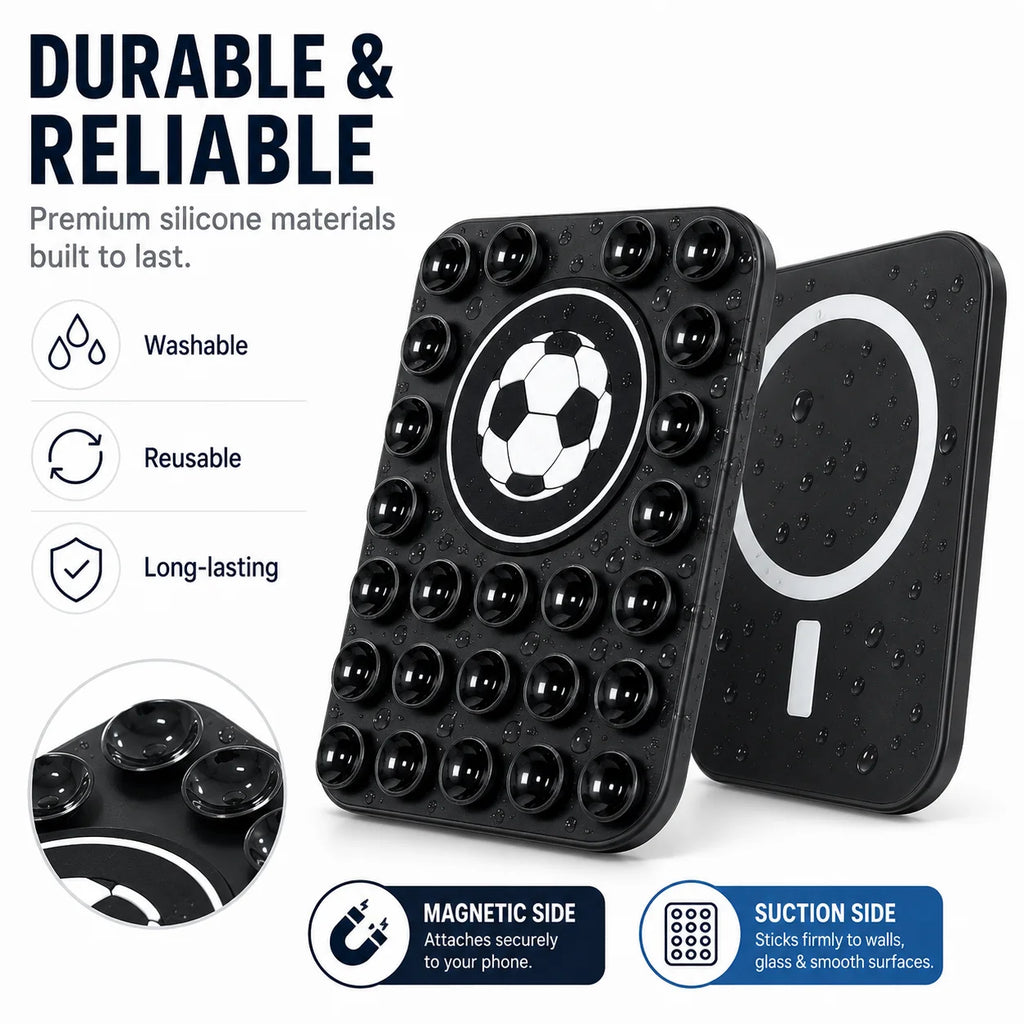 Cute Soccer For Magnetic Phone Holder MagSafe Suction Cup Silicone Magnet Wall Mount Stand for iPhone 15 14 13 Pro Max Gift