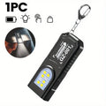 Mini COB LED Flashlight Rechargeable Portable EDC Torch USB C Pocket Lantern Flood Work Light with Clip Magnet For Emergency