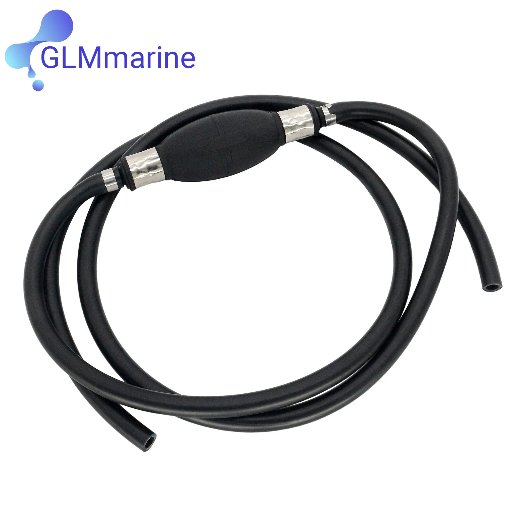 8mm Boat Fuel Gas Hose Line Assembly W/ Primer Bulb Fits for Yamaha Tohatsu OMC Honda Johnson Suzuki 4 To 200 HP Outboard Motor