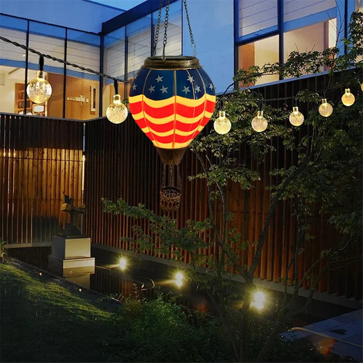 A71Z Solar Hot Air Balloon - Solar Lanterns Outdoor Hanging Waterproof for Garden Yard Patio Farmhouse Decoration