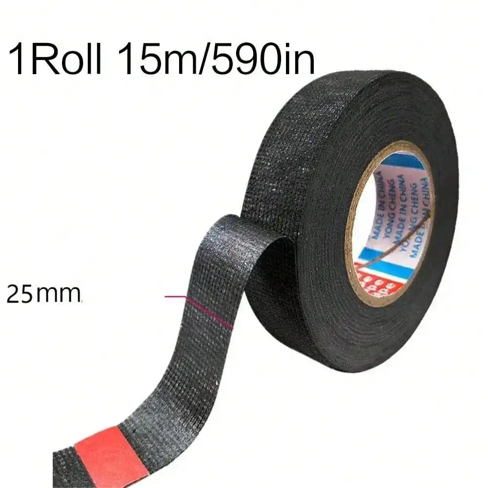 2Roll Black High-Temperature Flame Retardant Electrical Tape - Waterproof Insulation For Automotive Wiring & Circuit Repair, Industrial Grade Adhesive, Tear-Resistant, Halogen-Free, Up To 176°C Heat Resistance