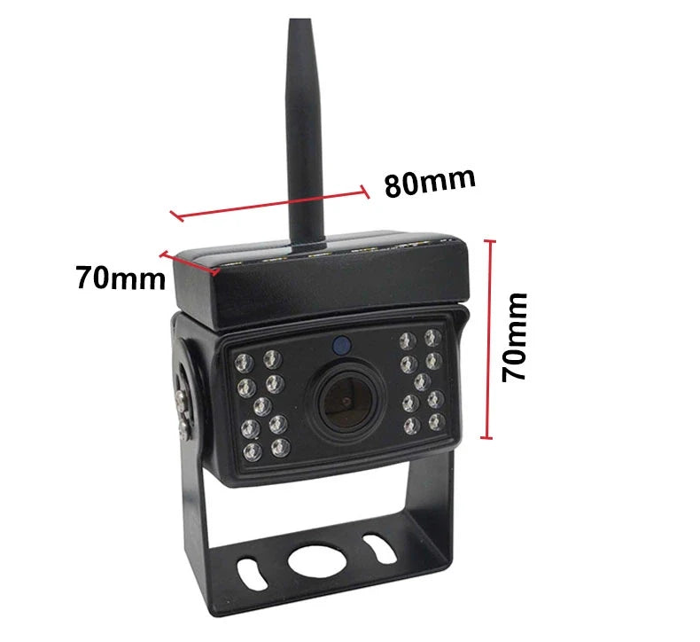 DAMAVO 1080P Wireless Reversing Camera, Waterproof RV Rear View Monitor for 12-24V Buses RVs and Commercial Vehicles