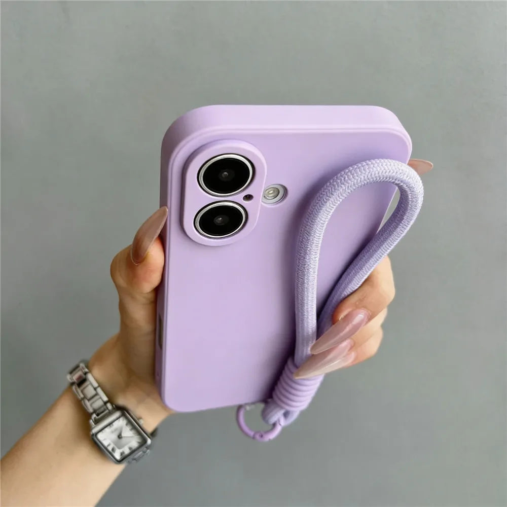 Fashion Silicone Liquid Case For Motorola MOTO Edge 70 Fusion Plus 60 Fusion 50 Neo G77/67 G86 G56 Strap Anti-Drop Protect Cover