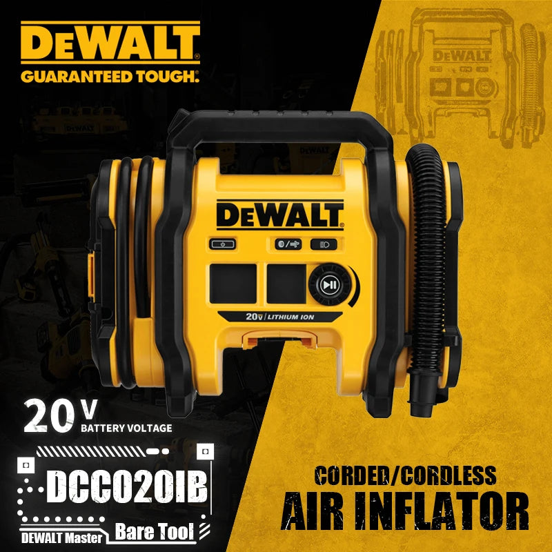 DEWALT DCC020IB 20V MAX* Corded/Cordless Air Inflator 20V Lithium Power Tools 160PSI