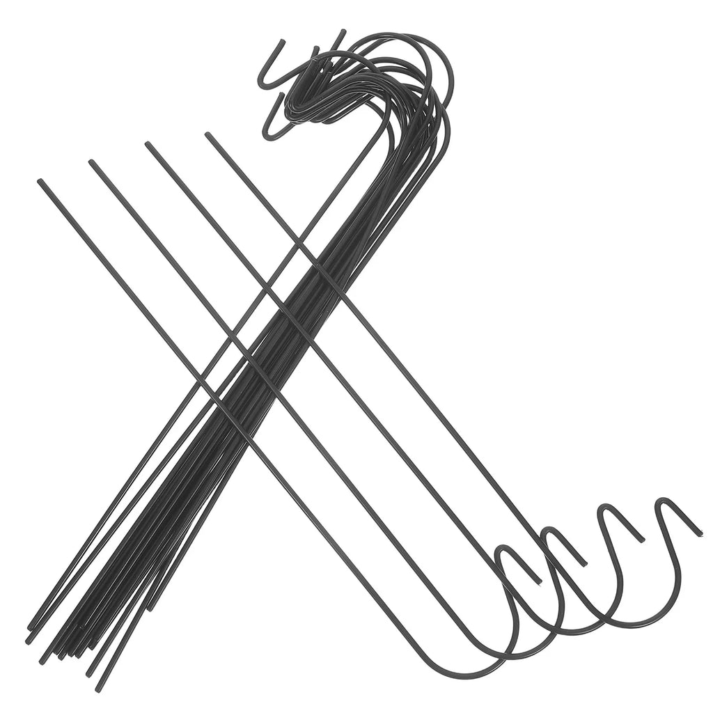 50Pcs Shepherd Hooks Outdoor Garden Heavy Duty Metal Hanging Stake for Plants Lanterns Bird Feeders Solar Lights Weddings Lawn