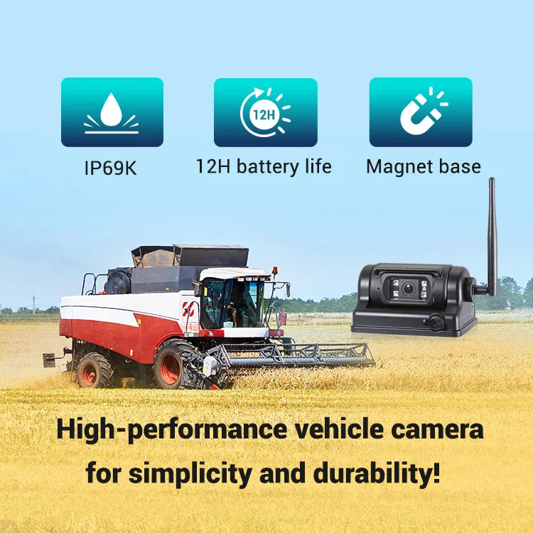 Airow auto STONKAM IP69K Waterproof Wireless Rear View Camera with 7 Inch Monitor for RV Truck Bus Trailer Lorry