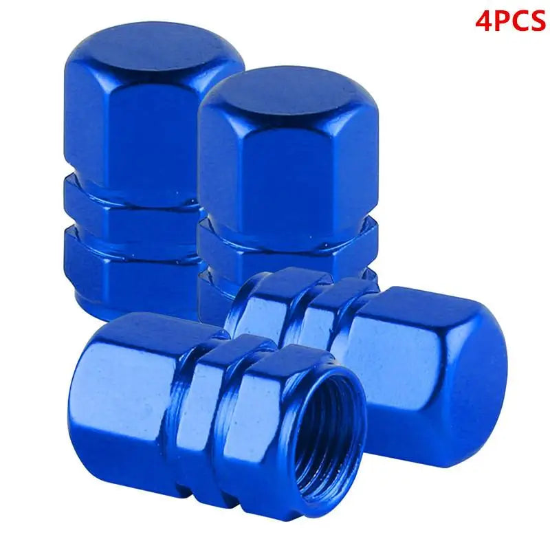 4pcs Aluminum Alloy Car Wheel Tire Valve Caps Tyre Rim Stem Covers Airdust Waterproof For Automobiles Motorcycles Trucks Bikes