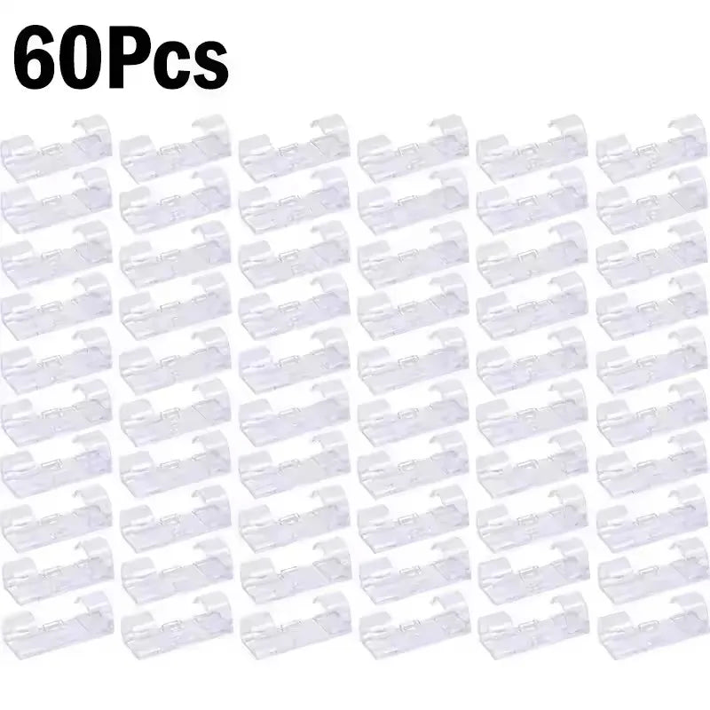 Cable Clips Organizer Drop Wire Holder Cord Management Self-Adhesive Cables Manager Fixed Clamp Wire Winder For Home Office Car