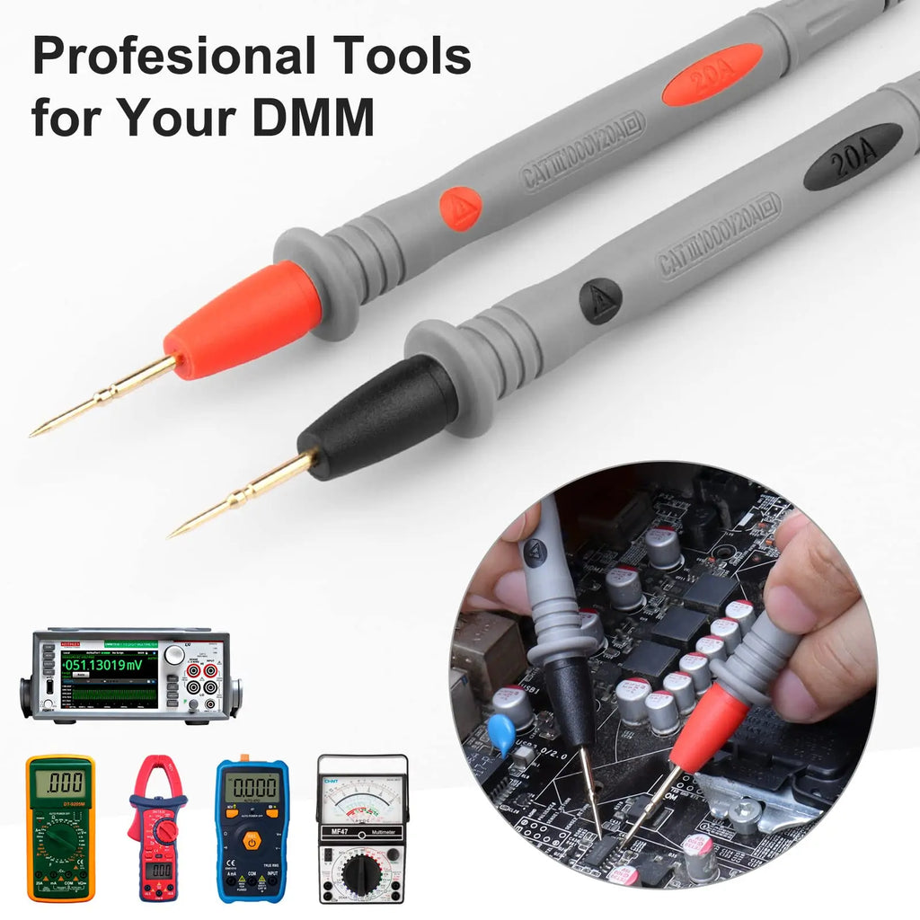 2PCS Multimeter Leads 1000V 20A Multimeter Test Leads Banana Plugs for Digital Multimeters