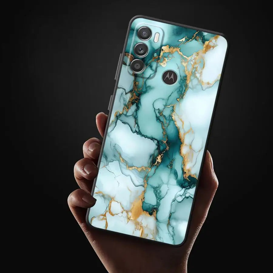 Case for Motorola Moto G52 G53 G30 G22 Edge40 G32 G51 G73 G60s G50 Edge 20 Pro 30 Lite G71 Phone Cover Colored Marble
