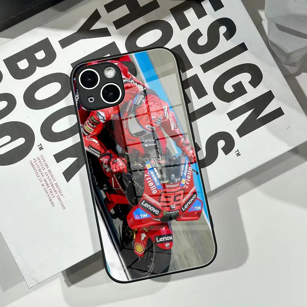 25 moto gp Winner Marc 93 Phone Case Tempered Glass Shell FOR IPhone 16Pro MAX 14 12 17Pro Air 15 16 Plus 13 Pro MAX Cover