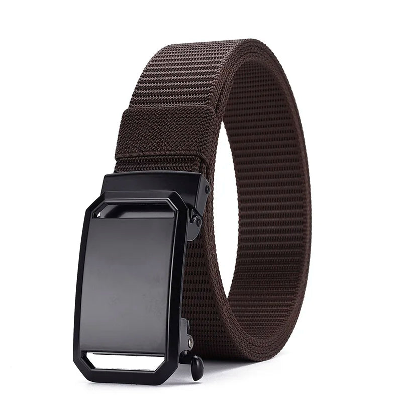 New Men's High-quality Automatic Buckle Canvas Belt Simple Casual Jeans Belt Fashion Men's Design Fashion Belt