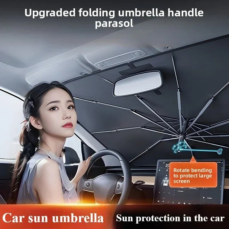 Car Sunshade Windshield Umbrella Car Front Sun Shade Parasol Foldable Protection Car Seat Heat Insulation Car Accessories
