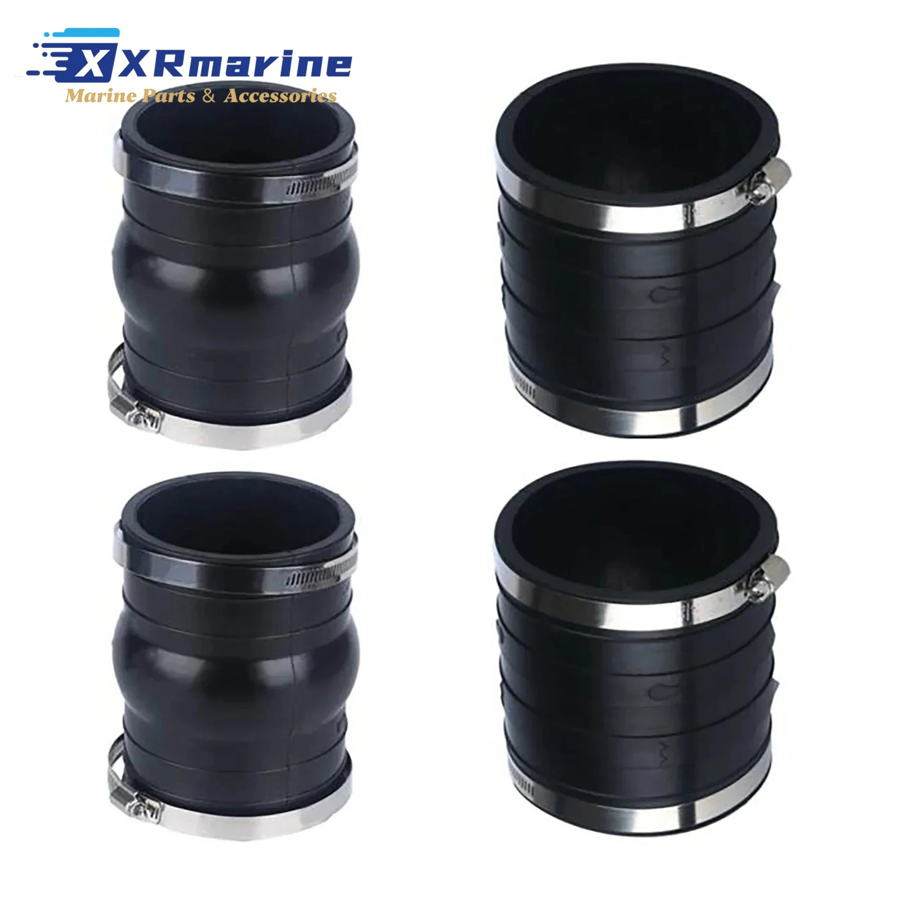 2 Pcs Exhaust Hose Bellows 3852696 3852741 for Volvo Penta V6 V8 4.3L 5.0L 5.7L 5.8L 7.4L 8.1L Motor 3863450 18-2779 18-2780