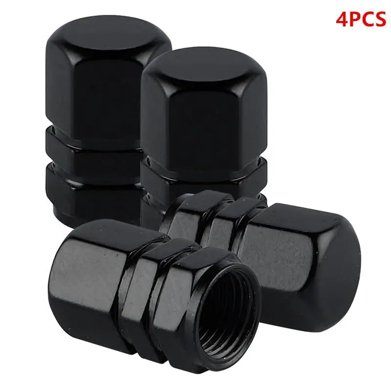 4pcs Aluminum Alloy Car Wheel Tire Valve Caps Tyre Rim Stem Covers Airdust Waterproof For Automobiles Motorcycles Trucks Bikes