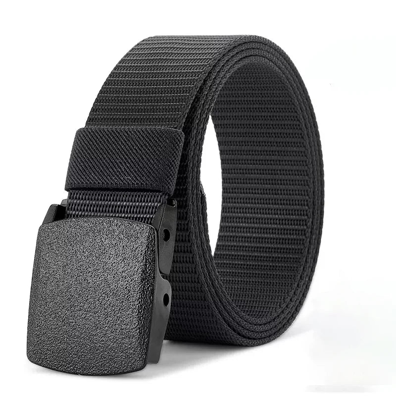 Canvas Nylon Tactical Belt Non-metallic Anti Allergy Ideal For Outdoor Training Security Check And Daily Pants Wearing Use