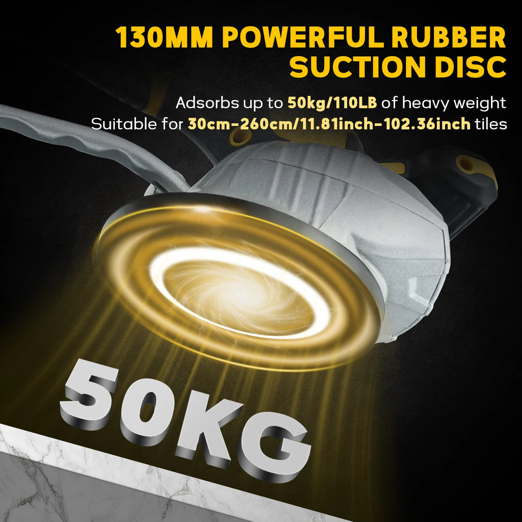 Cordless Tile Vibration Leveling Machine Digital Display 8 Adjustable Speed Tiler Vibrator Tool for Dewalt Battery (No Battery)