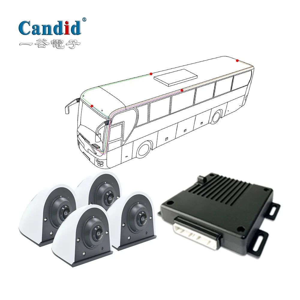 Airow auto Aurround View Monitor System 360 Degree Camera Bird View System for Bus/Van/RV