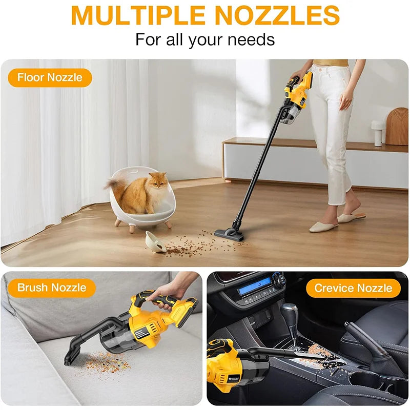 EG 16000PA Big Suction Wireless Electric Vacuum Cleaner Electric Dust Collector For Hard Floor Carpet Car For Dewalt 20V Battery