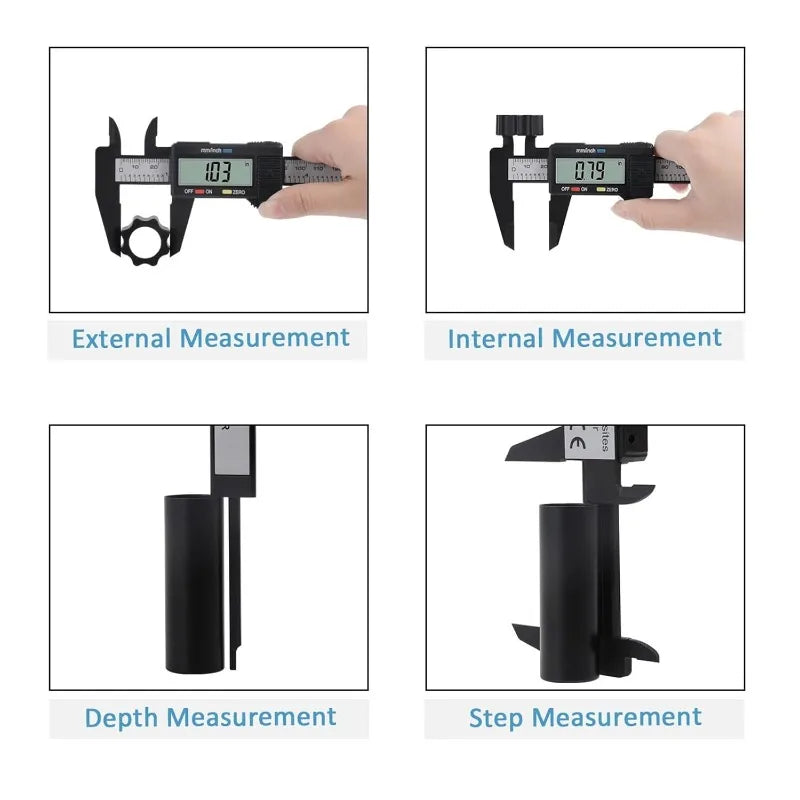 1PC Plastic Digital Vernier Caliper Digital Display Caliper Mini Text Play Caliper Student Vernier Ruler 0-150mm Measuring Tool